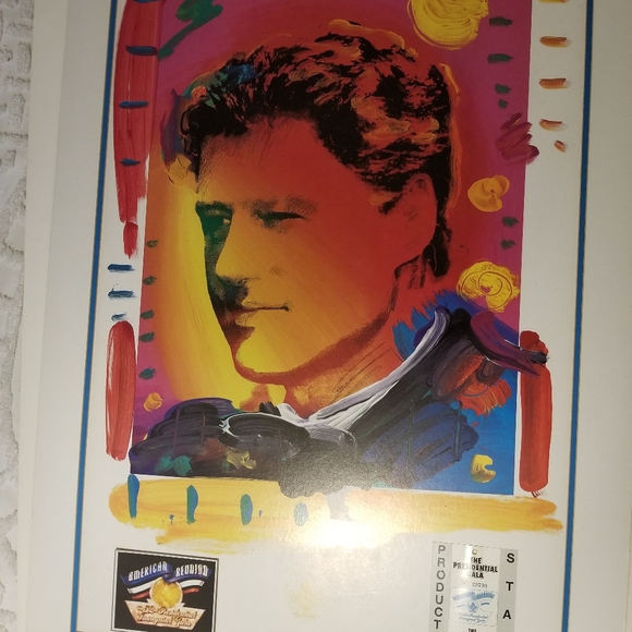 1993 PETER MAX vintage lithograph BILL CLINTON inaugural gala 35x22 unframed - Picture 2 of 8